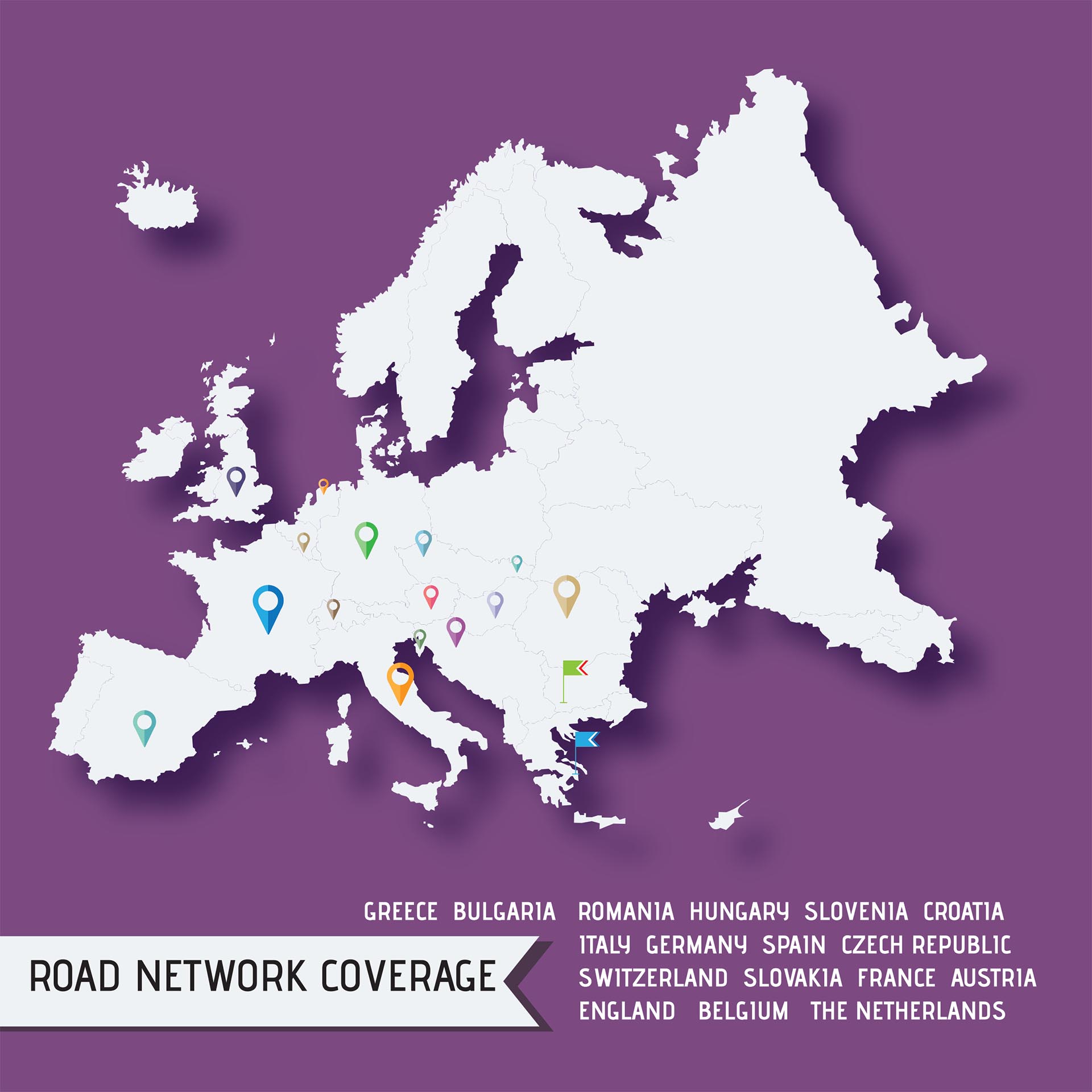 Roadway Forward coverage network map